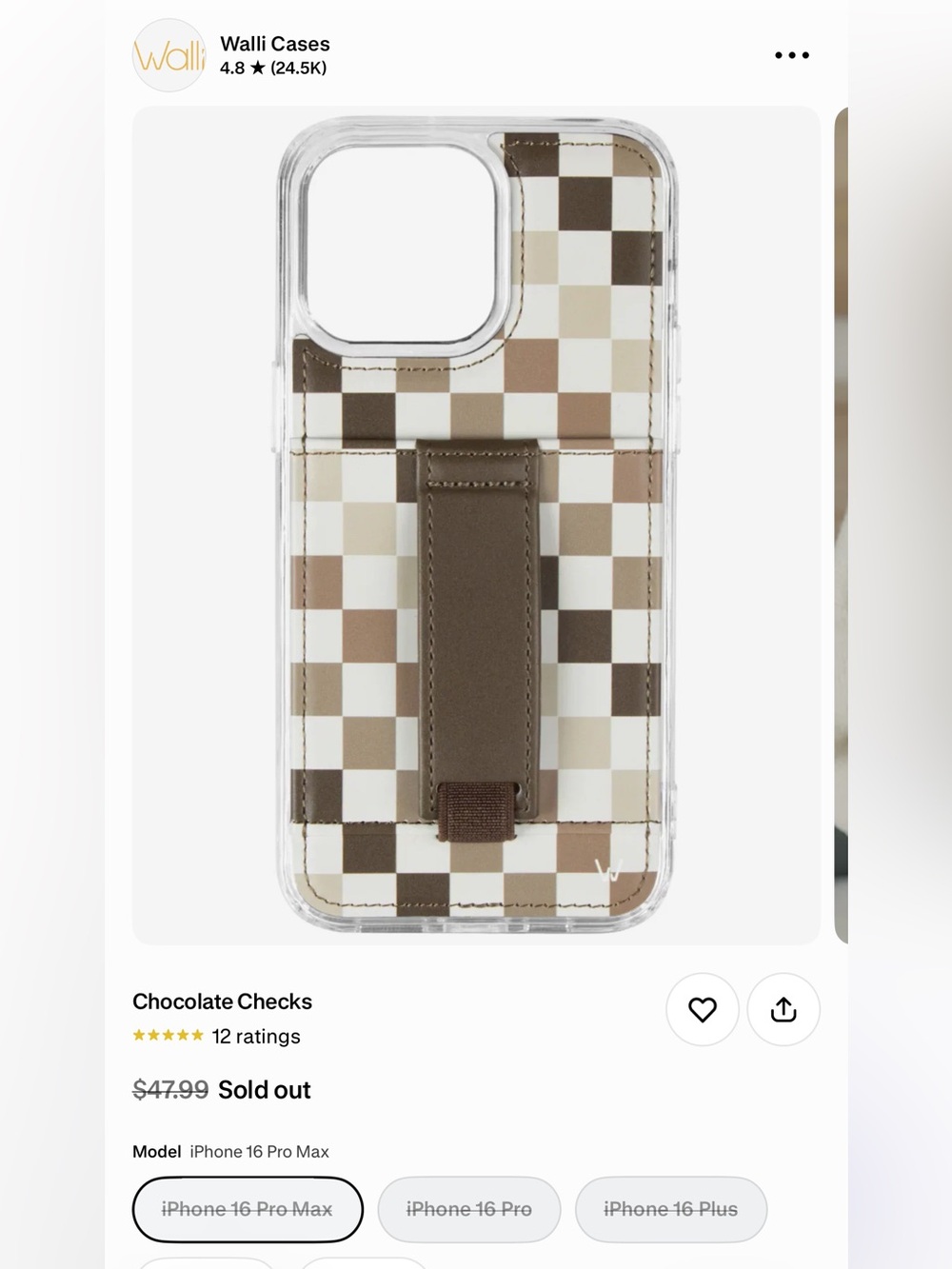 🤎Chocolate Checks•Walli.Case•iphone.16.pro.max•case🤎 - Picture 12 of 12